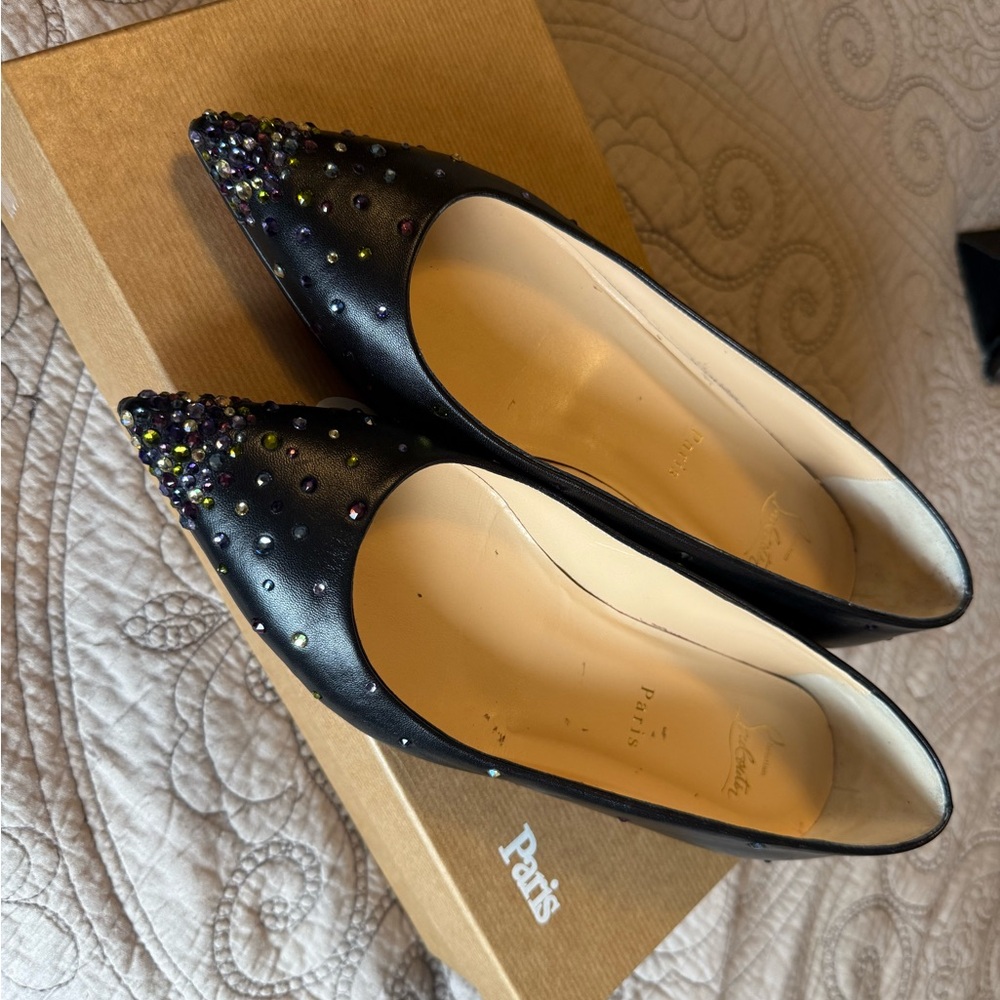 Christian Louboutin Black Studded Heels Authentic